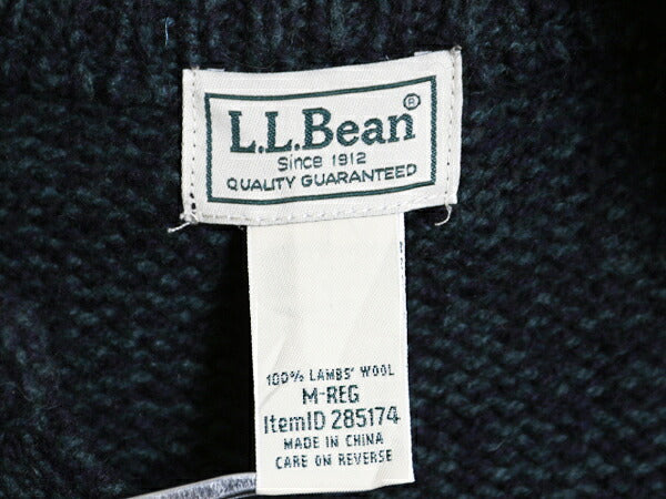 エルエルビーン ヘンリーネック ラム ウール ニット セーター メンズ M 古着 LLBEAN 無地 LLビーン モックネック プルオーバー アウトドア