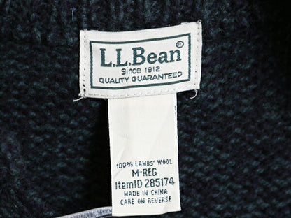 エルエルビーン ヘンリーネック ラム ウール ニット セーター メンズ M 古着 LLBEAN 無地 LLビーン モックネック プルオーバー アウトドア