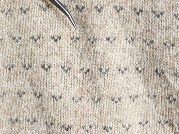 00s ウールリッチ バーズアイ ニット セーター メンズ L / 00年代 オールド Woolrich ウール ミドルゲージ ノルディック 総柄 アウトドア