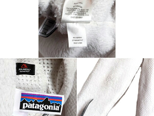 ガールズ L 150cm 程■ 17年製 パタゴニア リツール スナップT プルオーバー ジャケット 古着 Patagonia フリース ブルゾン ジャンパー 白