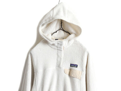 希少サイズ S ■ 11年製 パタゴニア リツール フーディ ジャケット ( レディース ) 古着 Patagonia フリース ジャンパー スナップT フード
