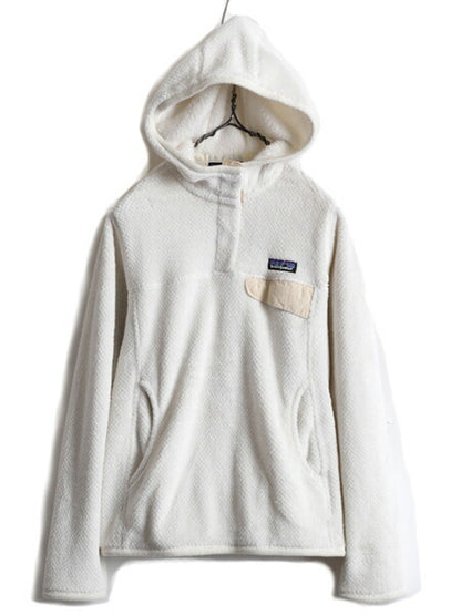 希少サイズ S ■ 11年製 パタゴニア リツール フーディ ジャケット ( レディース ) 古着 Patagonia フリース ジャンパー スナップT フード