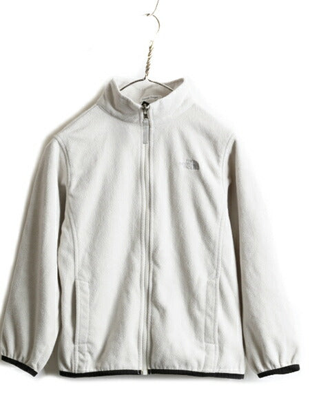 ガールズ M 140cm 程■ ノースフェイス フルジップ フリース ジャケット 古着 The North Face アウトドア ジャンパー ブルゾン ハイネック