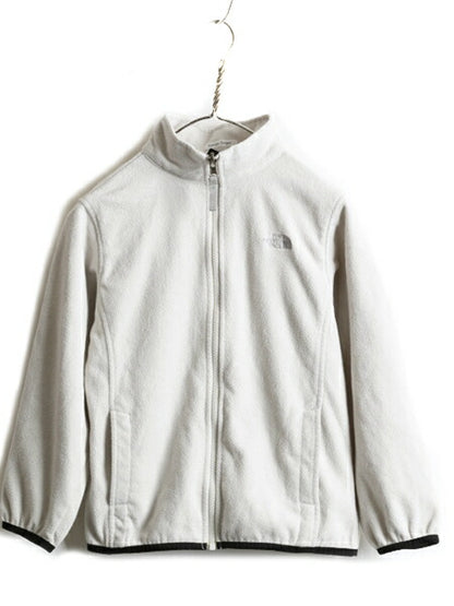 ガールズ M 140cm 程■ ノースフェイス フルジップ フリース ジャケット 古着 The North Face アウトドア ジャンパー ブルゾン ハイネック