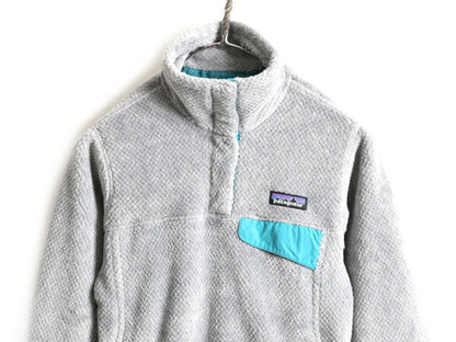 希少サイズ XS ■ 14年製 パタゴニア リツール スナップT プルオーバー ジャケット ( レディース ) 古着 Patagonia フリース ブルゾン 灰