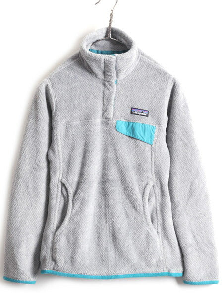 希少サイズ XS ■ 14年製 パタゴニア リツール スナップT プルオーバー ジャケット ( レディース ) 古着 Patagonia フリース ブルゾン 灰