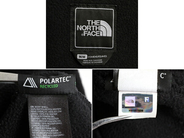 人気 黒 ■ ノースフェイス デナリ ジャケット ( レディース M ) 古着 The North Face DENALI フルジップ ジャンパー フリース アウトドア