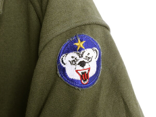 50s 米軍実物 US ARMY フィールド ウール 長袖 シャツ メンズ S 程 古着 ヴィンテージ 軍物 アーミー CPO ミリタリー 厚手 ボックス カーキ