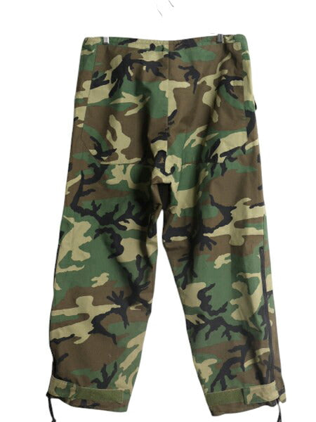 90s 米軍実物 US ARMY ウッドランド カモ オーバー パンツ LARGE REGULAR 97年製 オールド ECWCS ゴアテックス ミリタリー ナイロン 迷彩