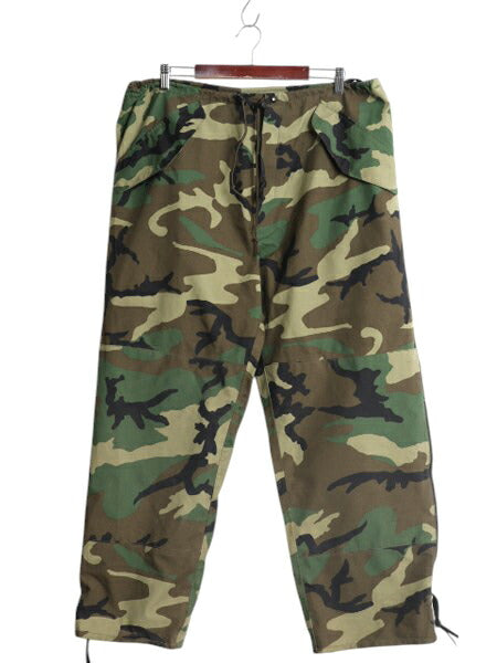 90s 米軍実物 US ARMY ウッドランド カモ オーバー パンツ LARGE REGULAR 97年製 オールド ECWCS ゴアテックス ミリタリー ナイロン 迷彩