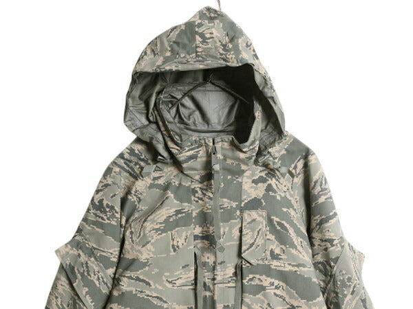 デッドストック 米軍実物 APECS デジタル タイガーカモ 迷彩 ゴアテックス ジャケット MEDIUM REGULAR / 14年製 ミリタリー 軍物 USAF ABU