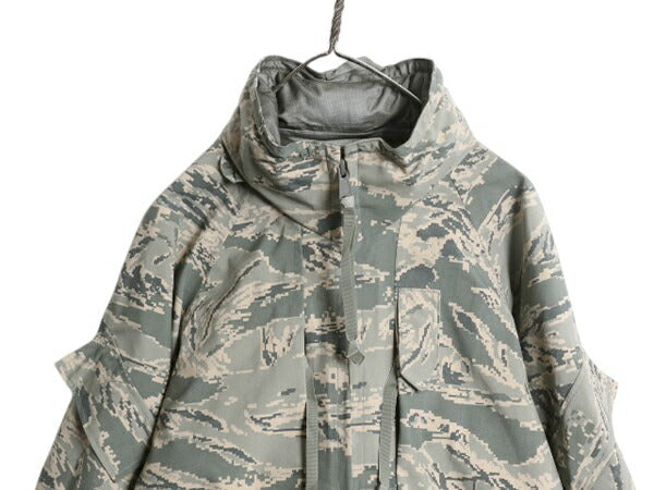 デッドストック 米軍実物 APECS デジタル タイガーカモ 迷彩 ゴアテックス ジャケット MEDIUM REGULAR / 14年製 ミリタリー 軍物 USAF ABU