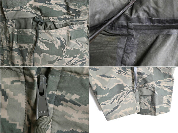 米軍実物 APECS デジタル タイガーカモ 迷彩 ゴアテックス ジャケット MEDIUM REGULAR 古着 16年製 ミリタリー 軍物 エアフォース USAF ABU