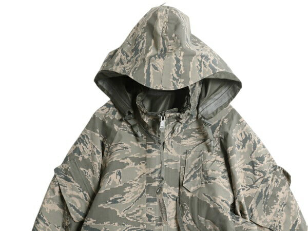 デッドストック 米軍実物 APECS デジタル タイガーカモ 迷彩 ゴアテックス ジャケット SMALL REGULAR / 09年製 ミリタリー 軍物 USAF ABU