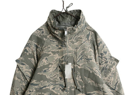 デッドストック 米軍実物 APECS デジタル タイガーカモ 迷彩 ゴアテックス ジャケット SMALL REGULAR / 09年製 ミリタリー 軍物 USAF ABU