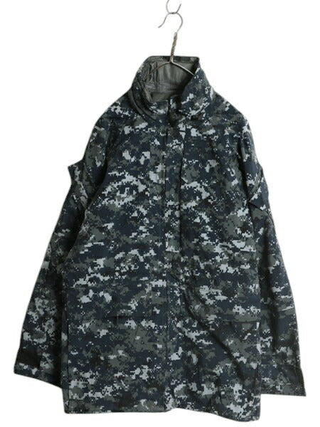 米軍実物 USN ネイビー デジタルカモ TYPE1 迷彩 ゴアテックス ジャケット SMALL LONG / 08年製 NAVY NWU ミリタリー マウンテンパーカー