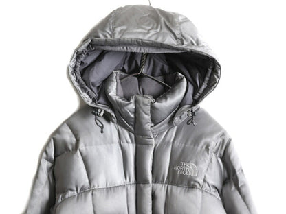希少サイズ S ■ ノースフェイス ロング ダウン コート レディース / The North Face パーカー ジャケット 600フィル アウトドア フード 灰