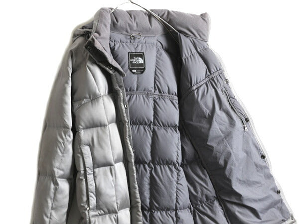希少サイズ S ■ ノースフェイス ロング ダウン コート レディース / The North Face パーカー ジャケット 600フィル アウトドア フード 灰