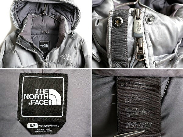 希少サイズ S ■ ノースフェイス ロング ダウン コート レディース / The North Face パーカー ジャケット 600フィル アウトドア フード 灰