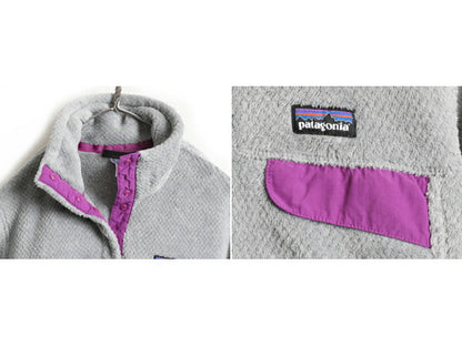 希少サイズ S ■ 13年製 パタゴニア リツール スナップT プルオーバー ジャケット レディース / Patagonia フリース ボア ブルゾン グレー