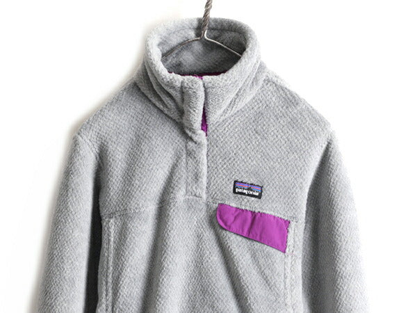 希少サイズ S ■ 13年製 パタゴニア リツール スナップT プルオーバー ジャケット レディース / Patagonia フリース ボア ブルゾン グレー
