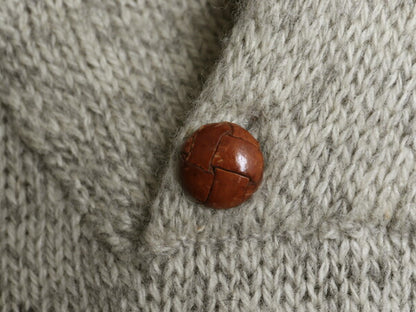 80s ウールリッチ ショールカラー ウール ニット セーター メンズ L / ヴィンテージ Woolrich 紺タグ ノルディック バーズアイ 絵柄 総柄