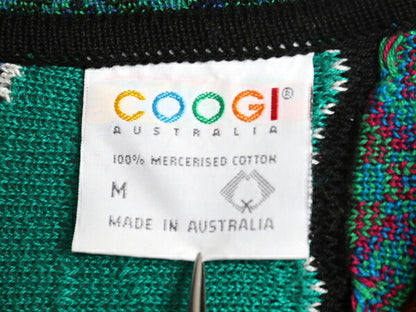 90s オーストラリア製 COOGI 3D 立体編み コットン ニット セーター メンズ M / オールド クージー デザイン マルチカラー 総柄 カラフル