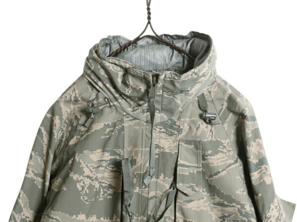 米軍実物 APECS デジタル タイガーカモ 迷彩 ゴアテックス ジャケット MEDIUM REGULAR 古着 08年製 ミリタリー 軍物 エアフォース USAF ABU
