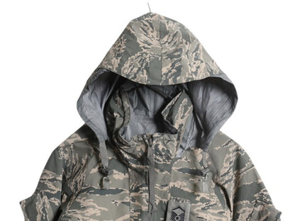 デッドストック 米軍実物 APECS デジタル タイガーカモ 迷彩 ゴアテックス ジャケット SMALL LONG / 新品 17年製 ミリタリー 軍物 USAF ABU