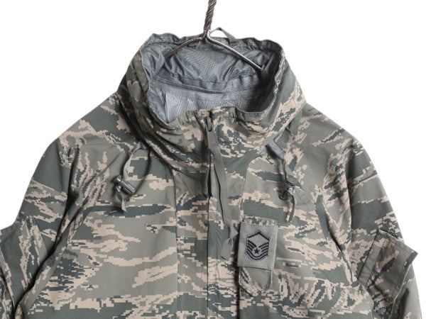 デッドストック 米軍実物 APECS デジタル タイガーカモ 迷彩 ゴアテックス ジャケット SMALL LONG / 新品 17年製 ミリタリー 軍物 USAF ABU
