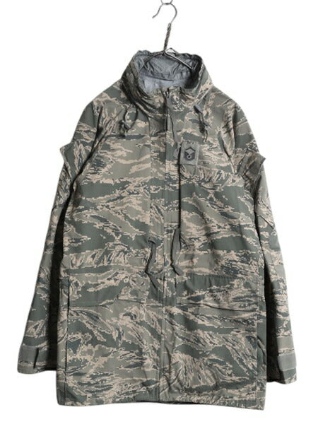 デッドストック 米軍実物 APECS デジタル タイガーカモ 迷彩 ゴアテックス ジャケット SMALL LONG / 新品 17年製 ミリタリー 軍物 USAF ABU