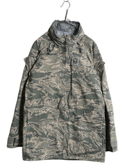 デッドストック 米軍実物 APECS デジタル タイガーカモ 迷彩 ゴアテックス ジャケット SMALL LONG / 新品 17年製 ミリタリー 軍物 USAF ABU