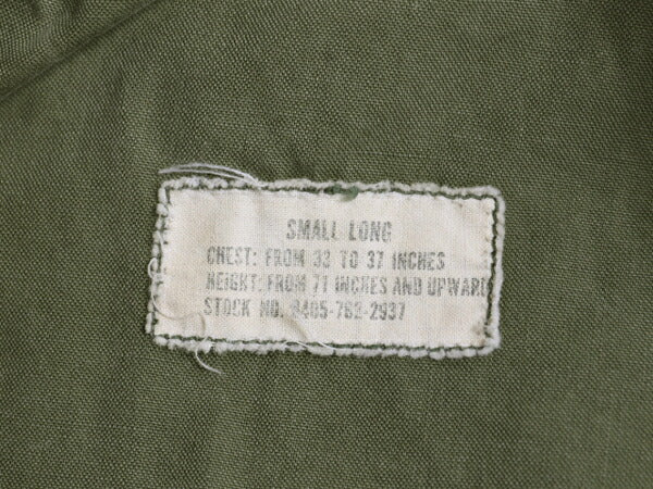 60s 米軍実物 US ARMY M-65 フィールド ジャケット SMALL LONG ヴィンテージ ミリタリー ジャンパー ブルゾン 軍物 2nd アルミ M65 カーキ