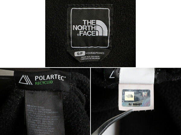 希少サイズ S 人気 黒 ■ ノースフェイス デナリ ジャケット ( レディース ) 古着 The North Face DENALI フルジップ フリース アウトドア