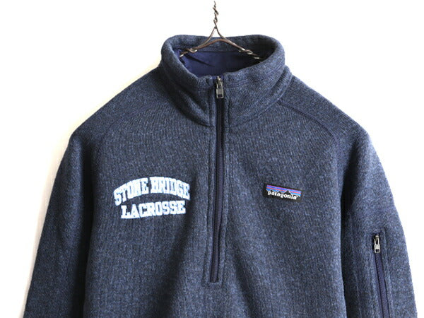 希少サイズ S ■ 18年製 パタゴニア ベターセーター 1/4 ジップネック ( レディース ) Patagonia フリース ジャケット プルオーバー 紺 杢