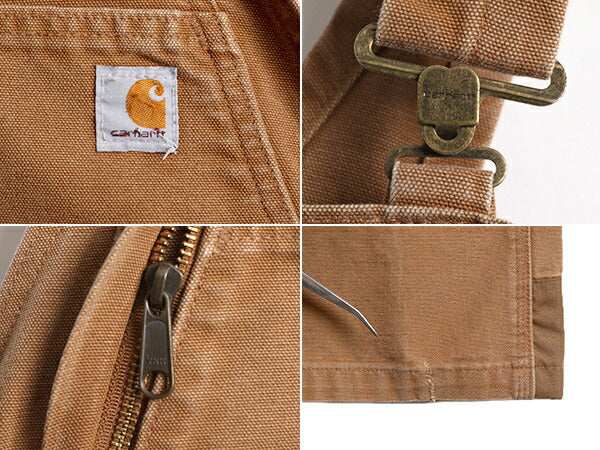 US企画 カーハート ダブルニー ダック オーバーオール レディース M / 古着 CARHARTT ワーク ツナギ ペインター オールインワン ブラウン