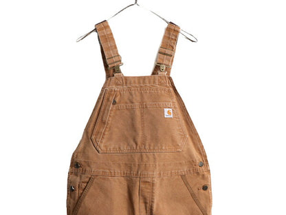 US企画 カーハート ダブルニー ダック オーバーオール レディース M / 古着 CARHARTT ワーク ツナギ ペインター オールインワン ブラウン