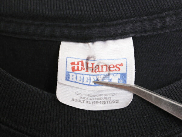 90s HOOTERS 両面 プリント 半袖 Tシャツ メンズ XL / オールド 企業物 当時物 キャラクター フーターズ 黒 大きいサイズ ヘビーウェイト