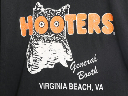 00s HOOTERS 両面 プリント 半袖 Tシャツ メンズ XL 古着 00年代 オールド 企業物 当時物 キャラクター フーターズ ブラック 大きいサイズ