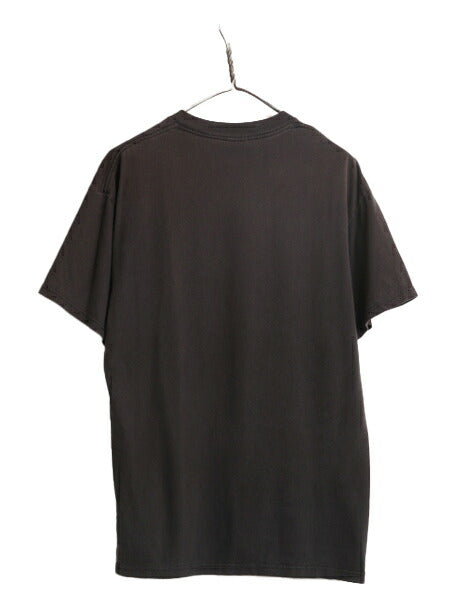 00s ジョーク メッセージ プリント 半袖 Tシャツ メンズ L 古着 00年代 オールド プリントT ヘビーウェイト 黒 クルーネック ブラック 黒T