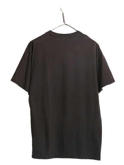 00s ジョーク メッセージ プリント 半袖 Tシャツ メンズ L 古着 00年代 オールド プリントT ヘビーウェイト 黒 クルーネック ブラック 黒T
