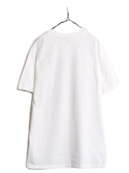 90s USA製 メッセージ プリント 半袖 Tシャツ メンズ XL 90年代 オールド ジョーク 大きいサイズ シングルステッチ 白T 白 ヘビーウェイト