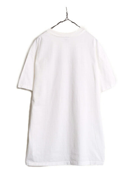 90s USA製 メッセージ プリント 半袖 Tシャツ メンズ XL 90年代 オールド ジョーク 大きいサイズ シングルステッチ 白T 白 ヘビーウェイト