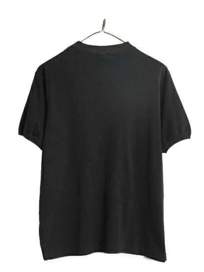 80s USA製 チャンピオン ワンポイント 半袖 Tシャツ メンズ M ヴィンテージ Champion 100% ストレッチ コットン ヘビーウェイト 目付き 黒