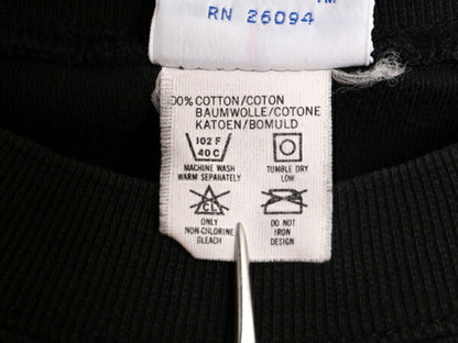 80s USA製 チャンピオン ワンポイント 半袖 Tシャツ メンズ M ヴィンテージ Champion 100% ストレッチ コットン ヘビーウェイト 目付き 黒