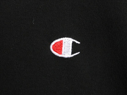 80s USA製 チャンピオン ワンポイント 半袖 Tシャツ メンズ M ヴィンテージ Champion 100% ストレッチ コットン ヘビーウェイト 目付き 黒