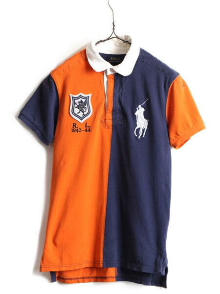 ビッグポニー 希少サイズ S ■ POLO ポロ ラルフローレン 鹿の子 半袖 ポロシャツ ( メンズ ) 半袖シャツ カスタムフィット ラガー タイプ