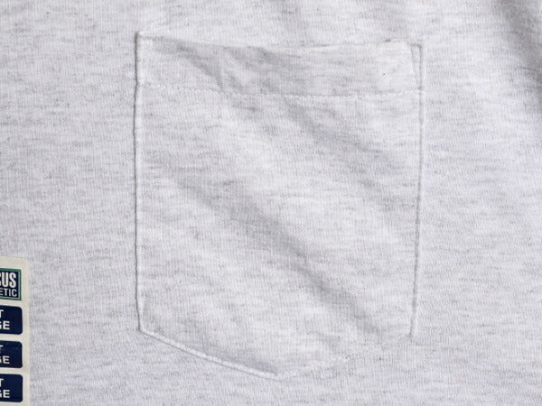 デッドストック 00s ディスカス ポケット付き 無地 半袖 Tシャツ メンズ XL 新品 00年代 オールド DISCUS 無地T ポケT 大きいサイズ グレー