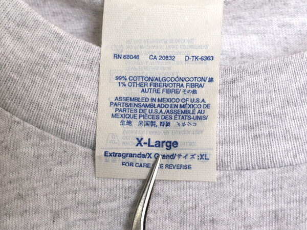 デッドストック 00s ディスカス ポケット付き 無地 半袖 Tシャツ メンズ XL 新品 00年代 オールド DISCUS 無地T ポケT 大きいサイズ グレー