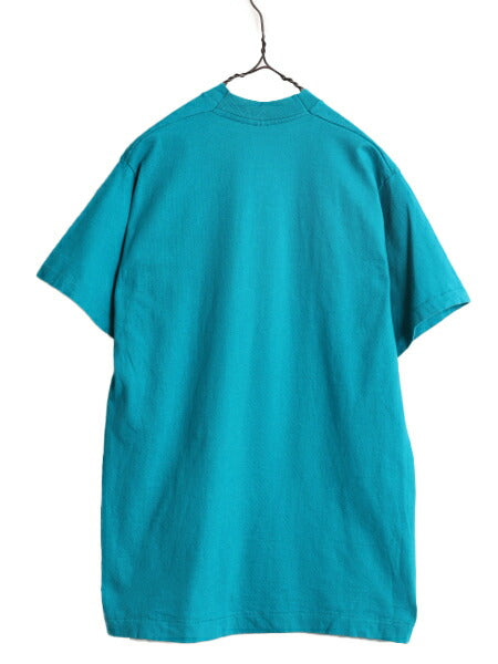 90s USA製 BVD ポケット付き 無地 半袖 Tシャツ メンズ L 古着 90年代 オールド シングルステッチ 無地T ポケT ヘビーウェイト 半袖Tシャツ